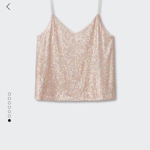 MANGO Sequined strap top